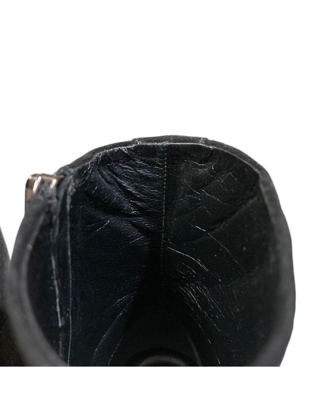 Prada Pointed Toe Suede Short Boots Black - Picture 4 of 14